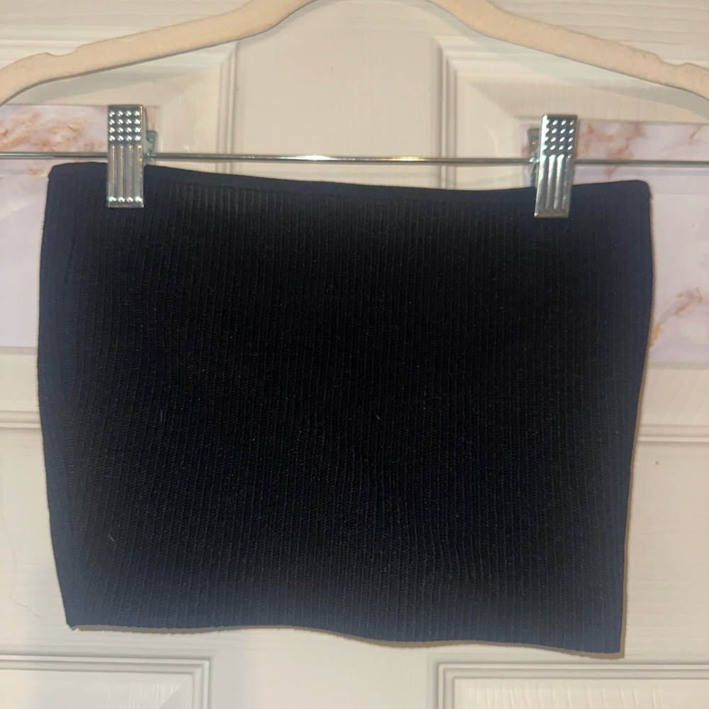 LA Hearts Black Cropped Tube Top